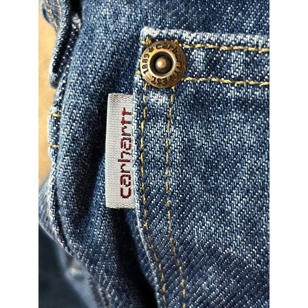 Carhartt Traditional Fit Jeans Mens 44x32 Used B18 DST Tapered Leg Denim - Picture 12 of 14